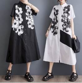 【P2倍&クーポン有】ワンピース 前開きレディース 膝下 ミモレ 7分丈 8分丈 半袖 ラウンドネック 襟付き かわいい 大人可愛い きれいめ カジュアル 上品...