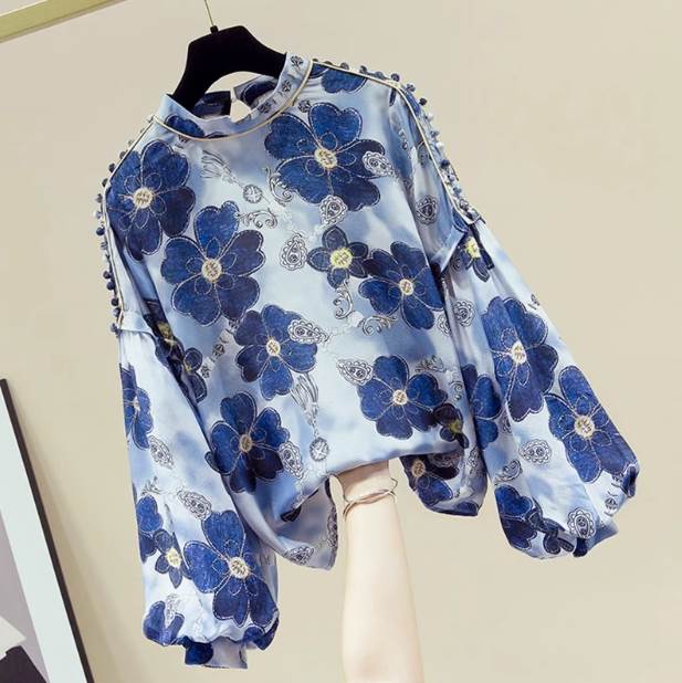 フローラルプリントレディーストップ...