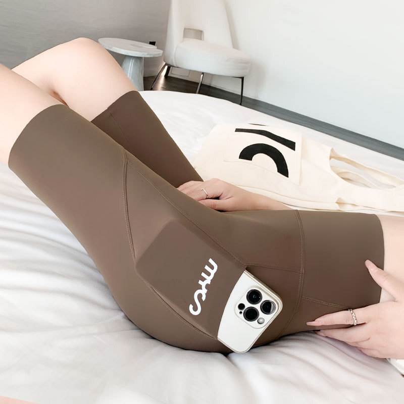 【P2倍&クーポン有】スポーツ ランニング ヨガ ジム 部活 ボトムス パンツ インナー レディース ストレート スリム レギンス 春 夏 秋 冬 オールシーズン ひざ上 スリム タイト 細身 ストレート ポケット ハイウエスト カラバリあり ブラック グレー ブラウン 無地 M L