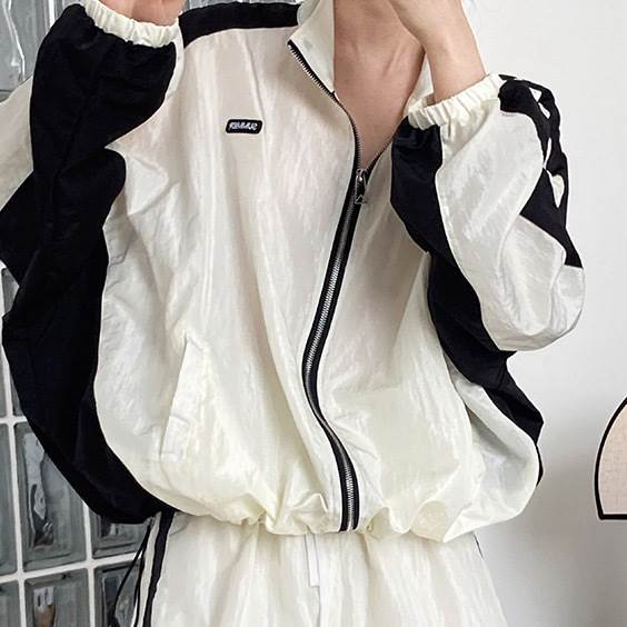 【P2倍&クーポン有】トップス ボトムス パンツ アウター セットアップ 上下セット レディース 2点セット 上着 ブルゾン ショートパンツ ウィンドブレーカー マウンテンパーカー 春 夏 秋 ショート丈 普通丈トップス 裾ラウンド 長袖 ハイネック スタンドカラー ワイ