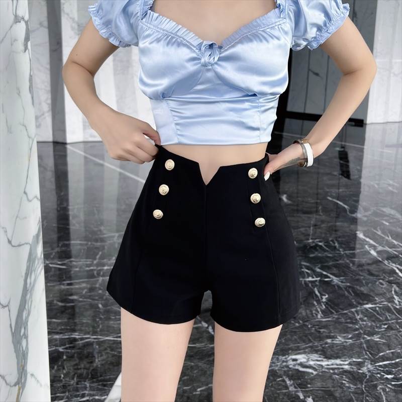 Nylon, Rayon, Polyester - 【P2倍&クーポン有】ボトムス パンツ ショートパンツ 春 秋 冬 ミニ ひざ上 スリム 細身 ブラック 黒 XS SS S M L XL LL バイト イベント リゾート 旅行 高原 ホテル ガーデン ライブ カラオケ 外遊び 外出 普段使い 日常使い 美脚 脚長 華奢見え 細見え 着痩