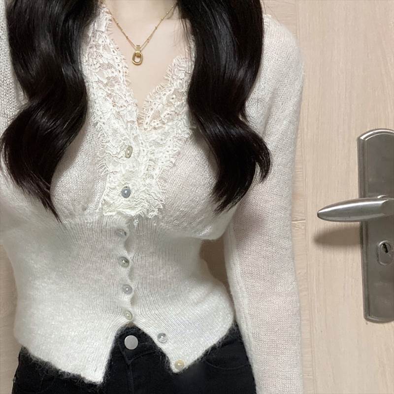 トップスニットセーターカーディガン...