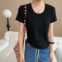 ベーシック Uネック 半袖 Tシャツ 春 夏 秋 冬 普通丈トップス 裾イン 襟なし カラバリあり ブラック 黒 灰色 ライトグレー ホワイト 白 カーキグリーン グリーン ライトブルー 水色 無地 サイズ豊富 S M L XL LL オフィス 学校 大学 職場 外遊び 外出 1枚で決まる