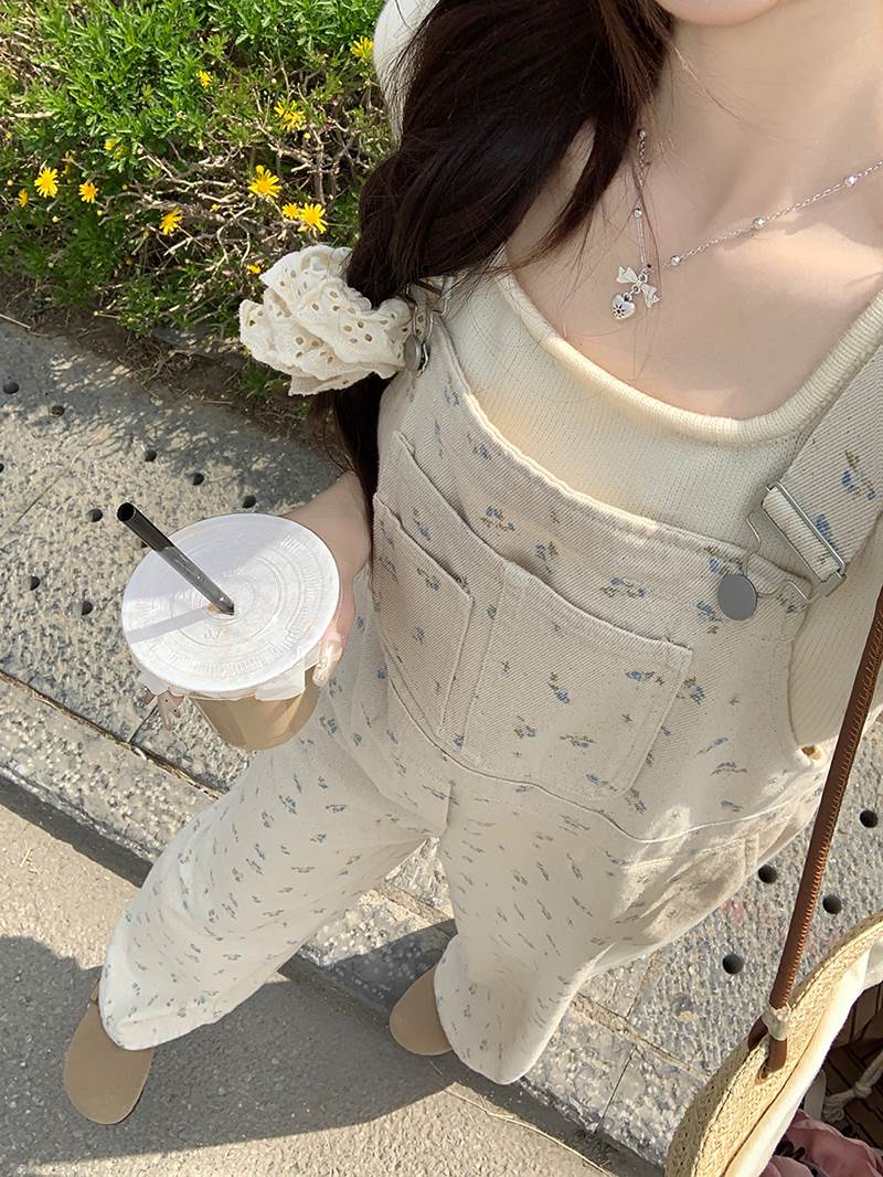 【P2倍&クーポン有】 レディース サロペット オールインワン カジュアル フルレングス ラブリー オールシーズン ロマンティック かわいい ナチュラル ガーリー 10代 おしゃれ 大人可愛い キュート ボーイッシュ 20代 ワイド 30代 花柄 ストリート