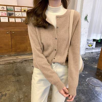 尼龙, 人造丝, 聚酯 - 【P2倍&クーポン有】 レディース トップス カーディガン きれいめ 長袖 おしゃれ 大人可愛い 無地 30代 かわいい カジュアル 40代 秋 エレガント 上品 ガーリー 冬 20代 シンプル フェミニン お出かけ 10代 ラブリー キュート ストリート