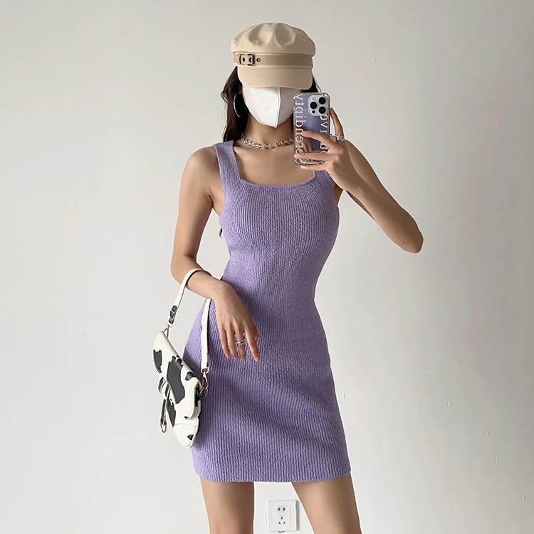 【P2倍&クーポン有】 レディース ワンピース ニット ストリート ミニ シンプル ナチュラル ショッピング ラウンドネック きれいめ かわいい 無地 大人可愛い オールシーズン カジュアル おしゃれ ラブリー 膝上 お出かけ フェミニン キュート ノースリーブ