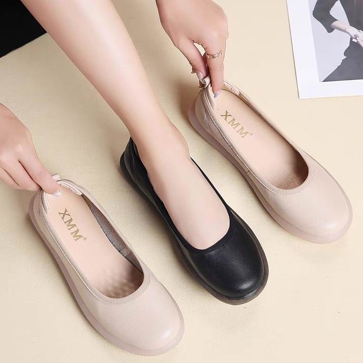 レディースパンプススリッポンラウン...