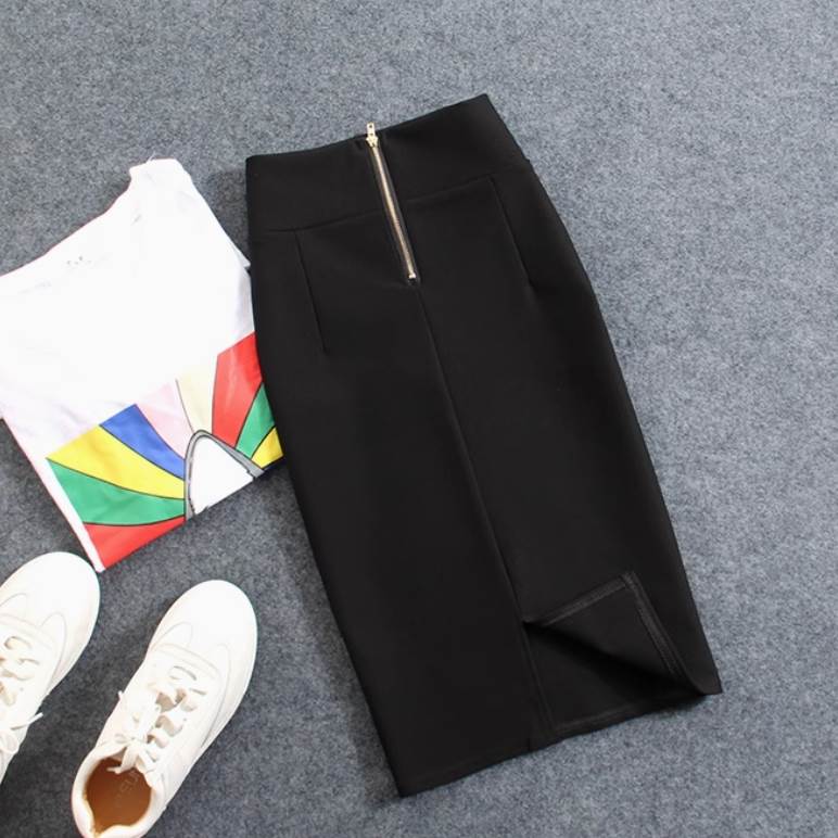 【P2倍&クーポン有】 レディース スカート タイトスカート 細身 ミニスカート ハイウエスト シンプル レトロ タイト スマート スリット..