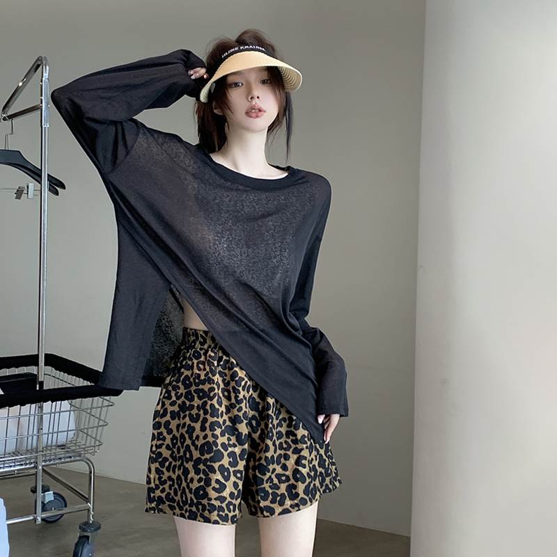 Long-Sleeved - 【P2倍&クーポン有】 トップス カットソー ロングTシャツ かわいい 長袖 上品 個性的 抜け感 ミディアム丈 きれいめ 秋 ラフ かっこいい シンプル おしゃれ ルーズ 存在感 大人可愛い ラウンドネック 薄手 主役級 カジュアル こなれ感 プルオーバー