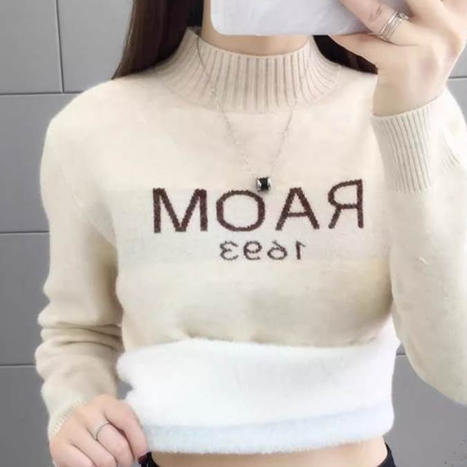 【P2倍&クーポン有】 レディース トップス ニット ふわふわ セーター かわいい 上品 ガーリー ハイネッ..