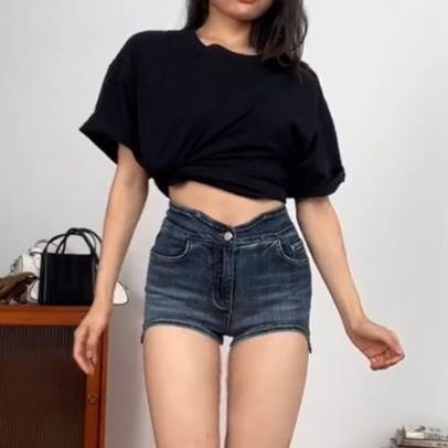 【P2倍&クーポン有】 ボトムス パンツ ショートパンツ ポケット ホットパンツ きれいめ カジュアル 抜け感 Gパン カラーデニム かわいい こなれ感 上品 おしゃれ シンプル ハイウエスト 存在感 大人可愛い デニムパンツ 主役級 個性的 かっこいい ジーンズ