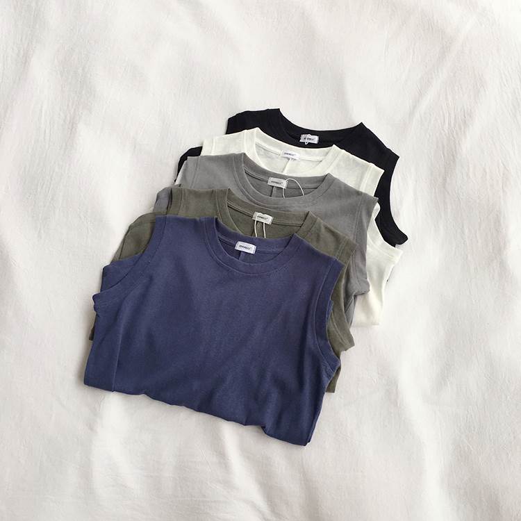 樂天商城 - 【P2倍&クーポン有】 トップス Tシャツ 綿 レトロ リネン 大人可愛い こなれ感 ノースリーブ 大人可愛い かわいい 夏 20代 抜け感 キュート 30代 袖なし ベスト ラフ 10代 とろみ感 大人 Uネック カジュアル 無地