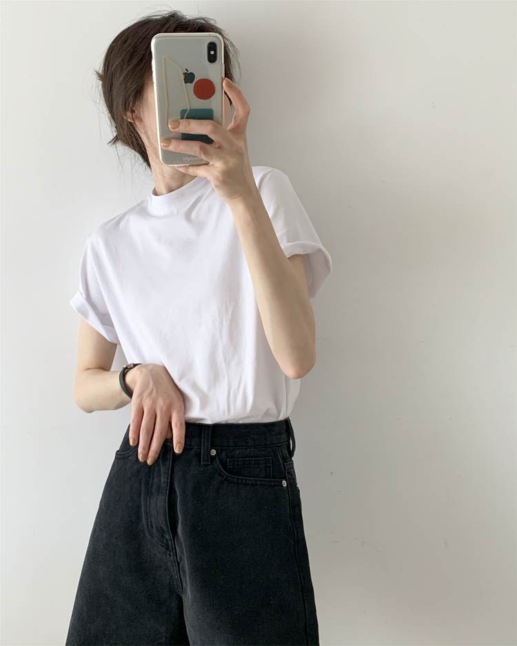 Rakuten - 【P2倍&クーポン有】 トップス Tシャツ 大人可愛い かわいい シンプル 10代 大人可愛い キュート メンズライク お洒落 大人 ガーリー モダン カジュアル 襟なし きれいめ カットソー 存在感 クール 夏 かっこいい 春 ラフ 無地
