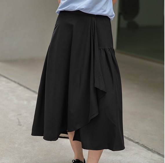 【P2倍&クーポン有】 スカート ロングスカート ハイウエスト 秋 ウエストゴム シンプル レディース Aライン 10代 きれいめ 休日 スタイ..