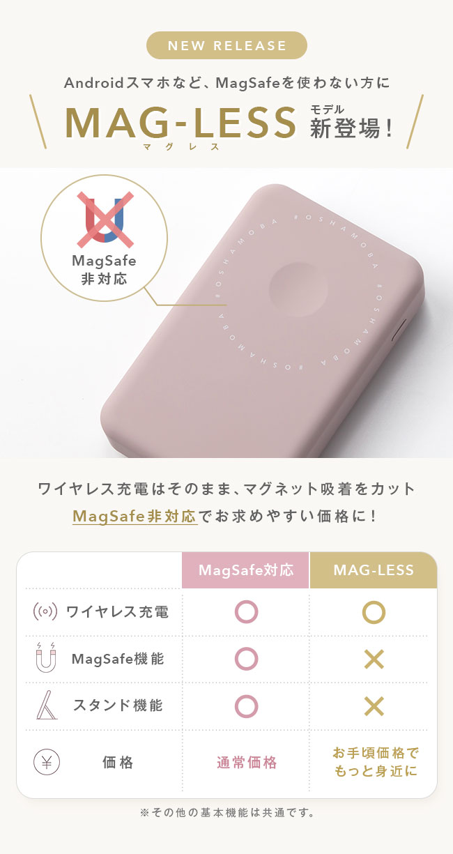 《クーポンで2480円~》【発火しにくい 準固体 半固体電池】オシャモバMag【モバイ...