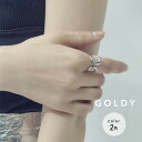 【7/5 20時〜4時間ポイント5倍】【即納】ダブル ループ ライン ステンレス リング GOLDY ゴールディ 5240806 アクセサリー レディース 指輪...
