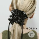 【即納】ドローストリング メタリック シュシュ GOLDY ゴールディ 6240750 goldy ヘアアクセサリー レディース ヘアゴム リボン 大きいシュシ...