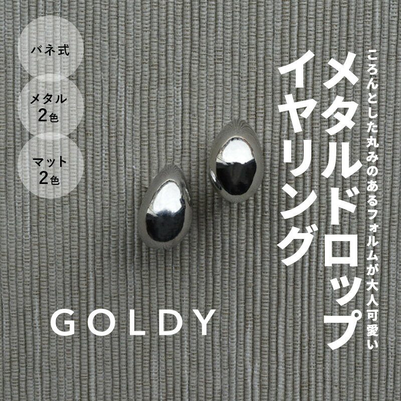 メタル ドロップ イヤリング GOLDY ゴールディ 2221240 ギフト プレゼント 記念日 誕生日 ラッピング シルバー ゴールド マットシルバー マットゴールド goldy イヤリングのサムネイル