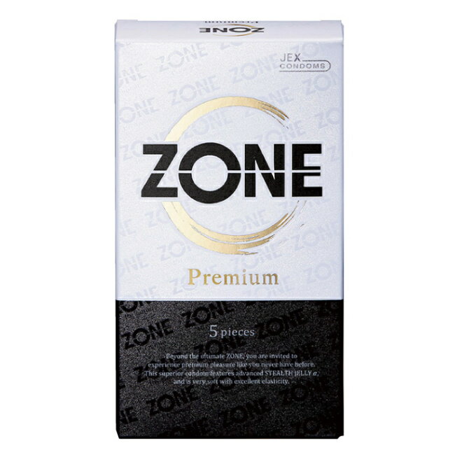 【わけあり】ZONE Premium (5個入) ジェクス ゾーン プレミアム コンドーム スキン (使用期限:2025年3月)
