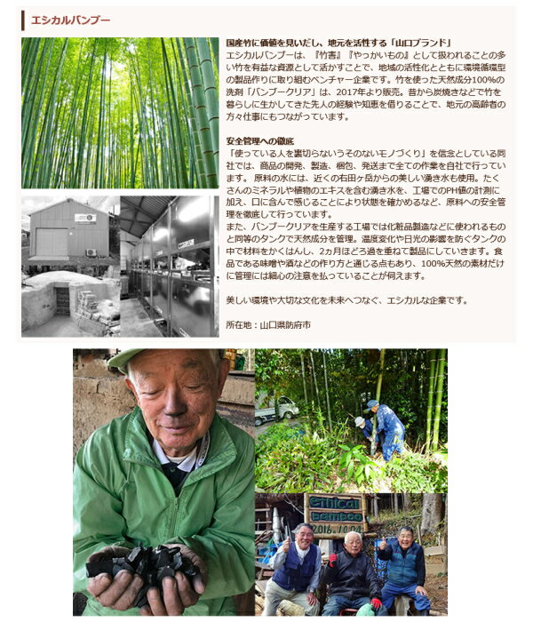 【ポイント9倍！】6/25(木)楽天カードで！洗濯 洗剤 竹炭 エシカルバンブー Bamboo...