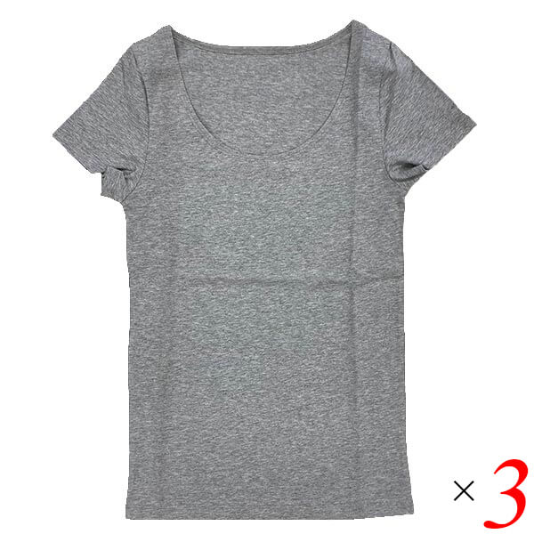 【BF限定!100円クーポン!学割2倍!】DEO's コンプリート消臭インナー レディース グレー 3枚セット 脇汗 消臭 Tシャツ 送料無料