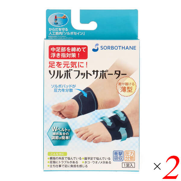 【BF限定！100円クーポン！学割2倍！】浮き指 アーチ サポーター ソルボフットサポーター 2個セット 送料無料