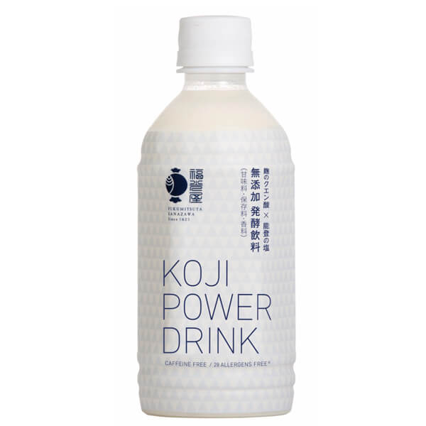 福光屋 KOJI POWER DRINK は、霊峰白山の麓より百年以上の時をかけて酒蔵に湧き出る恵みの「百年水」と、厳選した国産米を、福光屋独自の技術を生かして作った軽快で爽やかな味わいの発酵飲料です。 麹菌が生み出すクエン酸のすっきりとし...