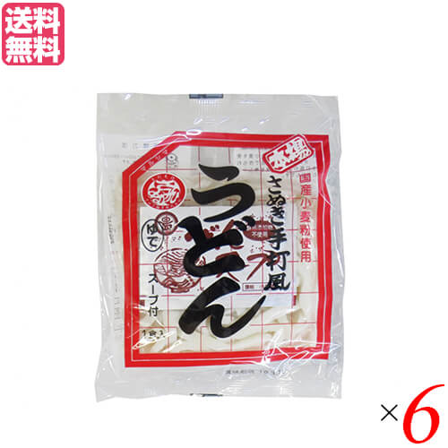 さぬきうどん うどん 即席麺 マルシマ さぬきゆでうどん 1食 スープ付 6袋セット 送料無料