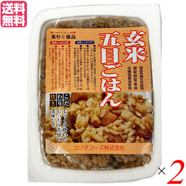 玄米 ご飯 パック コジマフーズ 玄米五目ごはん 160g 2個セット 送料無料