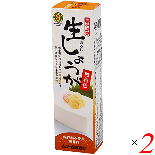 【お買い物マラソン！ポイント5倍！】しょうが 生姜 国産 ムソー 旨味本来・生しょうがチューブ入り 40g×2セット