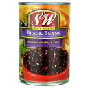 黒豆 缶詰 ブラックビーンズ S&W ブラックビーンズ 425g