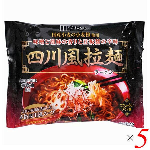 ラーメン インスタント麺 インスタントラーメン 創健社 四川風拉麺(シセンフウラーメン) 110.2g 5個セット