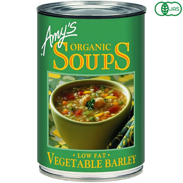 缶詰 スープ 野菜スープ エイミーズ Amy's 有機ベジタブルバーリースープ 400g 1