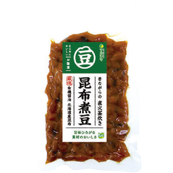 煮豆 国産 昔ながらの直火釜炊き 昆布煮豆 120g マルシマ 送料無料