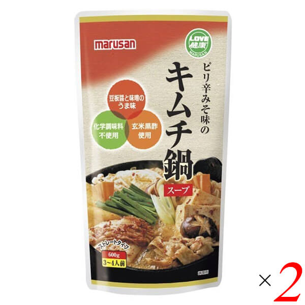 【BF限定！100円クーポン！学割2倍！】キムチ鍋 チゲ鍋 鍋つゆ マルサン ピリ辛みそ味のキムチ鍋スープ..