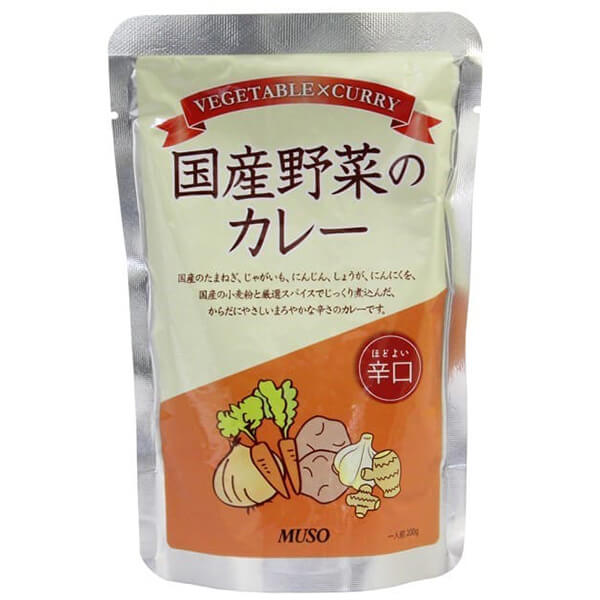 【マラソン限定!ポイント2倍!100円クーポン!】カレー 国産 辛口 ムソー 国産野菜のカレー辛口 200g 送料無料