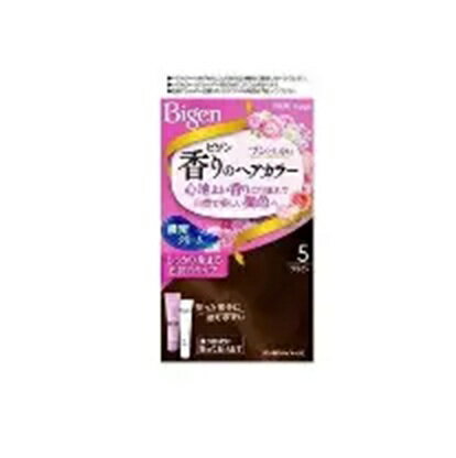 送料無料　【医薬部外品】10個　ホーユー　ビゲン香りのヘアカラー　クリーム　5　ブラウン