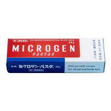 　※必ずご確認ください※ ■第1類医薬品をご購入のお客様へ ■ 第一類医薬品販売にあたり、当ショップ薬剤師による 確認とお客様の同意が必要となります。 ※　第1類医薬品をご注文いただけたお客様は、当 ショップから、お客さんへお送りする　”医薬品情 報確認”のメールを受信頂けます様、設定をお願い 致します。 　　 Step1： 　 ご注文確定後、当ショップはお客様の問診回答内容を 確認し、ご注文頂いた第1類医薬品の医薬品情報につい て確認メールをお送り致します。 Step2： お客様は店舗からのメールの内容をご確認・ご理解頂き ましたら、楽天トップページのご注文詳細より、当 ショップからのメールを確認、理解して頂き、承認ボ タンをクイックして頂きます。 Step3 当ショップはお客様が「承認」頂いたことを確認後、 商品を発送させて頂きます。 【第1類医薬品】ご注文から発送までの手順 　 ※ 当ショップからの確認メールについて、もしご不明な 点ございましたらご質問内容をご返信下さい。 ※ご注意※ 1、お客様が当ショップより”第1類医薬品”をご注文 頂き、当ショップから確認メールをお客様へ送信後、 5日以内に楽天サイト内、お客様ご注文履歴より、当 当ショップにてご注文頂きました”第1類医薬品”に ついて、当ショップからのご確認メールをお客様の方 でご確認後、ご承諾ボタンをクイックいただけた場合 のみ、商品発送となります。 万一、ご注文日時より5日を経過してもご承認ボタン をクイックいただけない場合、ご注文が自動キャンセル となる場合がございます。 当ショップの薬剤師が”第1類医薬品”をご使用いただけないと判断した場合は、第1類医薬品を含むすべてのご注文がキャンセルとなります。あらかじめご了承ください。 商品名 　ミクロゲンパスタ　28g　　　 成分・分量 　（1g中）： メチルテストステロン10mg プロピオン酸テストステロン5mg 添加物としてステアリルアルコール、プロピレングリコール、ポリオキシエチレン硬化ヒマシ油、ステアリン酸グリセリン、パラベン、ワセリン、コレステロール、感光素301号、香料を含有 内容量 28g　　 　 効能・効果 男女両性の無毛症、貧毛症、（顔面、胸部、四肢、腋下、恥部の発毛促進と育毛） 用法・用量 1日1〜2回、1回0.1g〜0.3gを目的の部分に塗擦する。 ご使用及び保管、取り扱いに際しての注意 ■してはいけないこと (守らないと現在の症状が悪化したり、副作用・事故が起こりやすくなります) 1.次の人は使用しないこと (1)本剤の成分に対しアレルギー症状を起こしたことがある人 (2)ご使用前に本剤をチューブから5mm程度出し、内股などの皮ふのうすい所にすり込んで、翌日中に薬疹、発赤、かゆみ、かぶれ、はれなどの症状が現れた人 (3)アンドロゲン依存性腫瘍(例えば前立腺腫瘍、乳腫瘍(悪性))及びその疑いのある人 (4)妊婦、妊娠している可能性のある女性、授乳中の人 (5)小児(15歳未満) (6)排尿困難を伴う前立腺肥大のある人 (7)前立腺検査の結果、前立腺特異抗原(PSA)の値が2.0ng/ml以上の人(医師の判断に従うこと) ＊本剤の有効成分(メチルテストステロン、プロピオン酸テストステロン)は前立腺腫瘍を進行させるおそれがあります。 (a)特に50歳以上の男性は前立腺腫瘍の罹患率が高まるため、本剤のご使用前に前立腺検査を受ける必要があります。 (b)継続的にご使用の人は定期的な検査を受ける必要があります。 (c)検査の結果、異常があった場合には直ちに本剤のご使用を中止して、医師又は薬剤師に相談すること (8)睡眠時無呼吸症候群である人 (9)円形脱毛症の人 2.次の部位には使用しないこと (1)目や目の周囲、粘膜(口腔、鼻腔等) (2)頭髪、マツ毛 (3)陰茎部先端(尿道口)、恥部の粘膜部 (4)外傷、炎症、湿疹、ただれ、化膿などのある部位 3.本剤を使用している間は、男性ホルモンを含んだいずれの医薬品も使用しないこと 4.使用者以外へ付着させないこと (1)ご使用後は石鹸とぬるま湯で手を十分に洗って下さい。 (2)本剤を使用者以外の人に付着させないように注意して下さい。付着した場合は直ちに洗い流して下さい。 (3)塗布部が他の人と接触する可能性があるときは、塗布部を石鹸とぬるま湯で十分に洗い流して下さい。 ■相談すること 次の人は服用前に医師又は薬剤師にご相談ください (1)医師の治療を受けている人 (2)前立腺肥大症ではあるが、排尿困難を伴わない人 (3)薬や化粧品等によるアレルギー症状(発疹・発赤、かゆみ、かぶれ、はれ等)を起こしたことがある人 (4)本人又は家族がアレルギー体質の人 (5)重度の心臓病、腎臓病、肝臓病、高血圧又はその既往歴のある人 2.次の場合は、直ちに使用を中止し、この文書を持って医師または薬剤師に相談すること (1)使用後、次の症状があらわれた場合 　 関係部位 症状 皮 ふ(塗った所) 発疹・発赤、はれ、かぶれ、かゆみ、水疱、にきび (2)1-3ヵ月使用しても症状の改善がみられない場合 (3)月経異常、或いは変性等の男性化の兆候が見られた場合 (4)誤った使い方をしてしまった場合 製造発売元 啓芳堂製薬株式会社 お客様相談室 電話：03-3828-5663 受付時間 9:00-17:00(土、日、祝日を除く) 　 区分 日本製・第1類医薬品 広告文責 メガヘルスマート 電話：024-922-2148　薬剤師　菊地　浩也 メール：health@daigaku-dou.com 　 　 この商品は医薬品です。用法用量をご確認の上、 ご服用下さいませ。　 【使用期限：商品発送後、180日以上ございます】 医薬品販売に関する記載事項