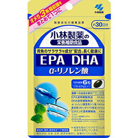 【送料無料】4個　ポスト便発送　180粒　小林製薬　EPA DHA α-リノレン酸　180粒×4