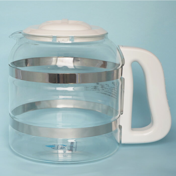 【特価品】 蒸留水器 専用 ガラス 容器　白　一つ前のモデル　送料無料