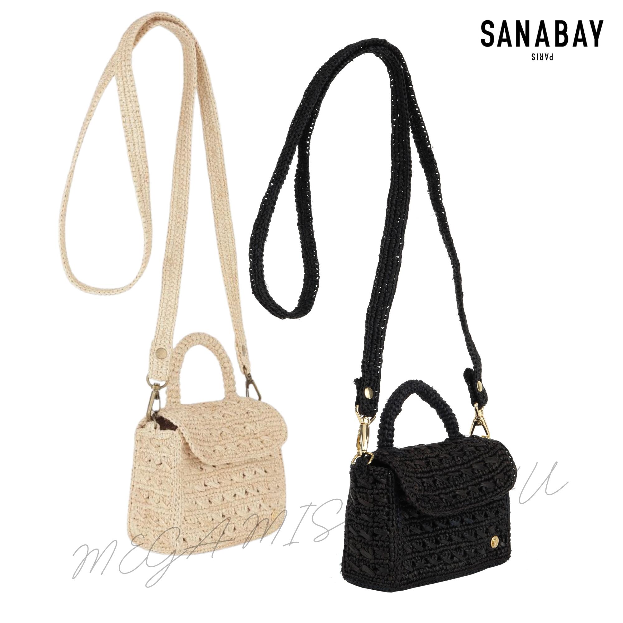 ラフィアミニバッグ 【ミニフェリシ Mini Félicie】 フレンチブランド＜サナベイパリSanabay Paris＞ 高級ラフィア Raffia Bag かごバッグ