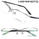 ハマモト メガネ フレーム HAMAMOTO ht-135-3 シルバー ネイビー メンズ レディース 男性 女性 眼鏡 日本製 鯖江 japan フィット感 ...
