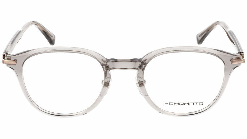 ハマモト メガネ フレーム HAMAMOTO HT-351 Col.3 クリアグレー ゴールド メンズ レディース 男性 女性 眼鏡 メガネフレーム 日本製 鯖江 japan フィット感 ボストン 高評価 かっこいい 重厚感 度入り 度なし 伊達メガネ 遠近両用 度付きレンズ対応 ビジネス 送料無料