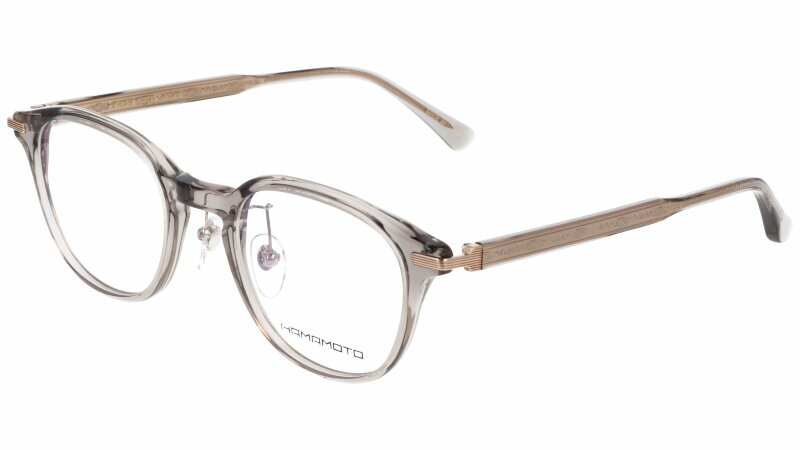ハマモト メガネ フレーム HAMAMOTO HT-351 Col.3 クリアグレー ゴールド メンズ レディース 男性 女性 眼鏡 メガネフレーム 日本製 鯖江 japan フィット感 ボストン 高評価 かっこいい 重厚感 度入り 度なし 伊達メガネ 遠近両用 度付きレンズ対応 ビジネス 送料無料