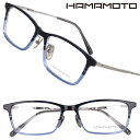 ハマモト メガネ フレーム HAMAMOTO ht-568-3 ネイビー ブルー シルバー メンズ レディース 男性 女性 眼鏡 日本製 鯖江 japan チタ...