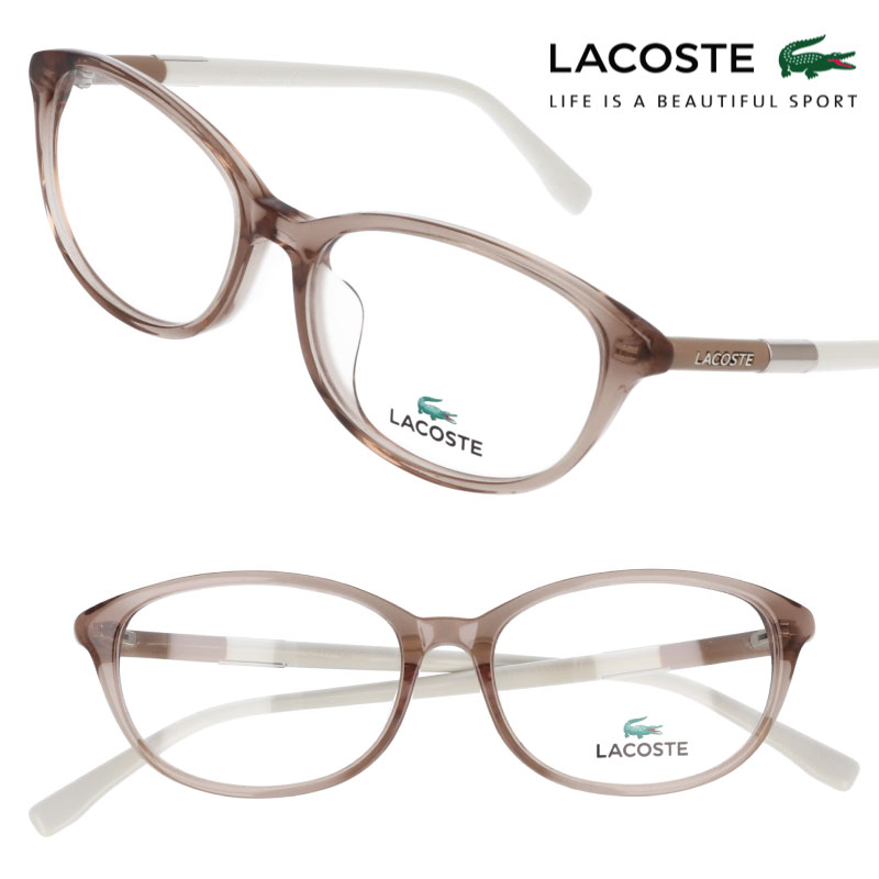 ラコステ l2802a-234 53□15 LACOSTE クリアピンクブラウン 眼鏡 メガネ おしゃれ メンズ 男性用 レディース 女性用 男女兼用 ユニセックス ギフト プレゼント ロゴ lacoste アイウェア ビジネス 人気商品 おすすめ イチオシ ゴルフ ベーシック テニス 定番 エモい