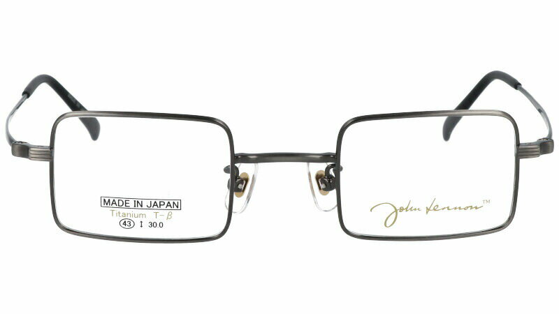 丸メガネ 度付き 度なし 対応 可 ジョンレノン メガネ JL 1116 4 43□25 正規品 度付き 度付き対応 アンティークグレー チタン 軽量 軽い 日本製 フレーム 鯖江 伊達メガネ 小さめ 小さい スクエア 四角 細フレーム メンズ レディース レトロ オススメ アンティーク調 個性的