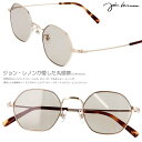 サングラス 丸 ジョンレノン 度付き 度なし 対応 可 JOHN LENNON JL 546 1 正規品 丸い 丸型 丸 六角形 ゴールド ブラウン メタルフレ...