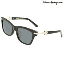 Ferragamo サングラス フェラガモ SF2019SLB 001 ブラック 黒 ゴールド グレー レディース 女性用 ブランド ブランドサングラス UVカ...