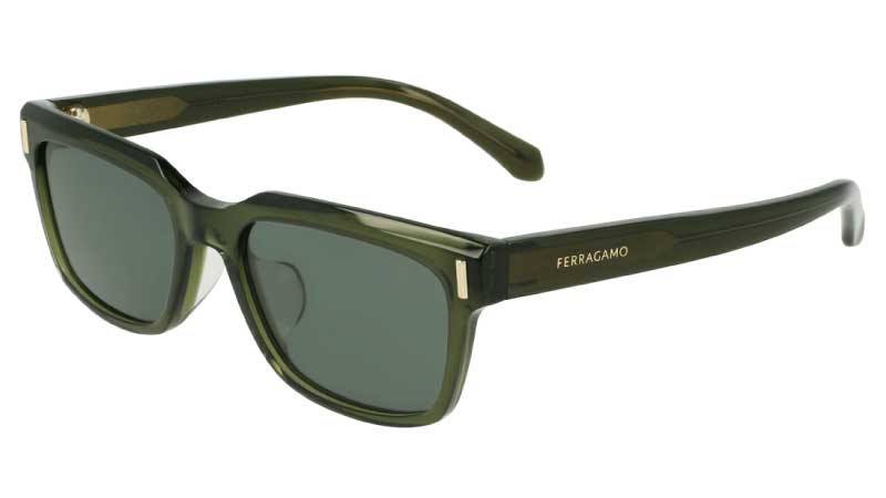 Ferragamo サングラス フェラガモ SF2043SLB 320 クリアグリーン メンズ 男性 ブランド ブランドサングラス UVカット 紫外線カット 紫外線対策 サルヴァトーレフェラガモ Salvatore Ferragamo 正規品 おしゃれ シンプル プレゼント ギフト 度付き 可 スクエア